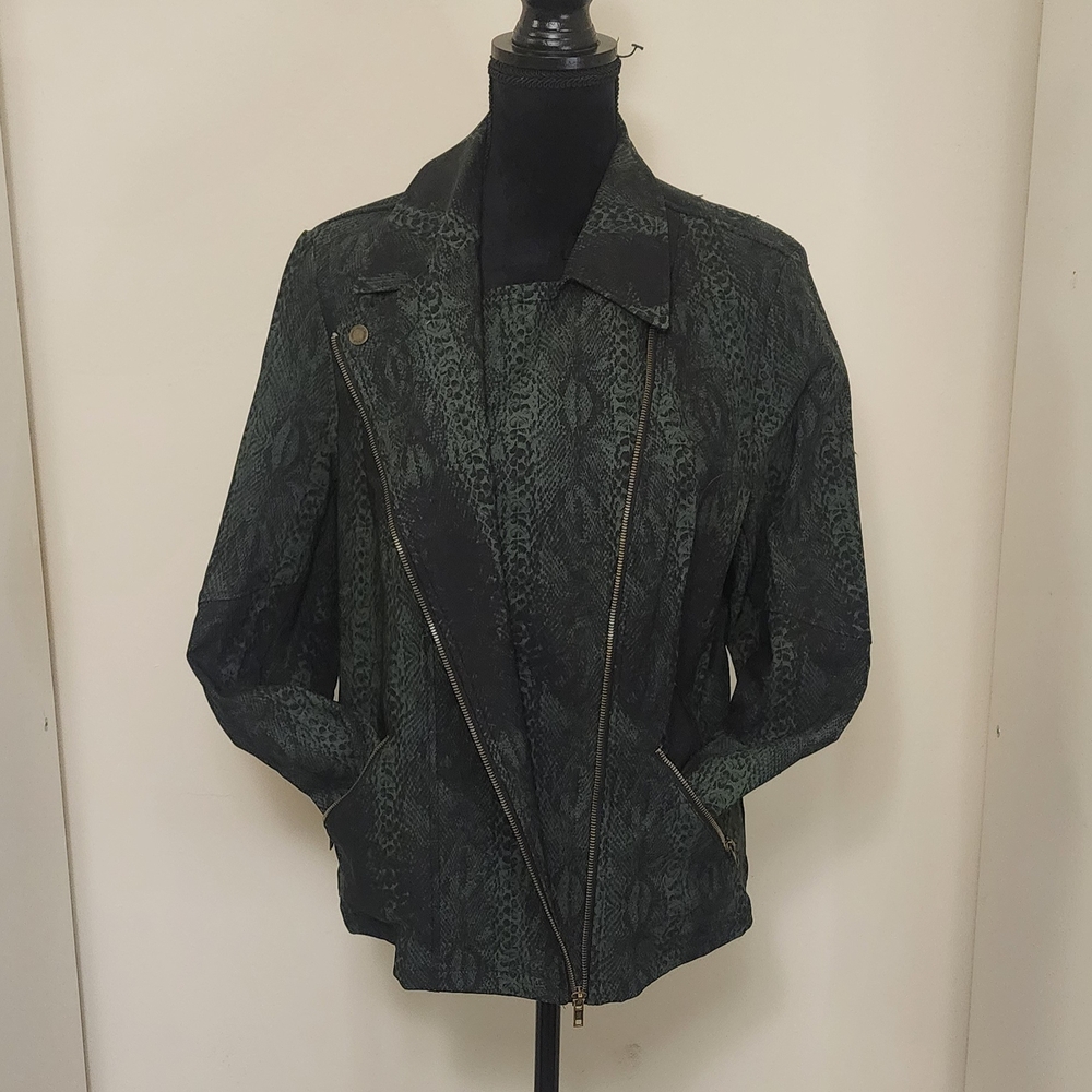 Women's Black Patterned Jacket - image 2